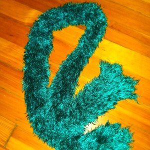 Green Fluffy Scarf